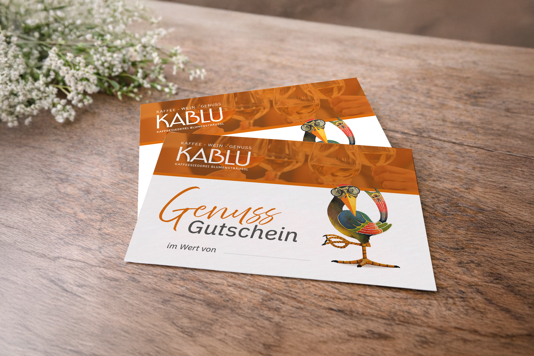 kablu_gutscheine Kablu Gutschein auf Tisch